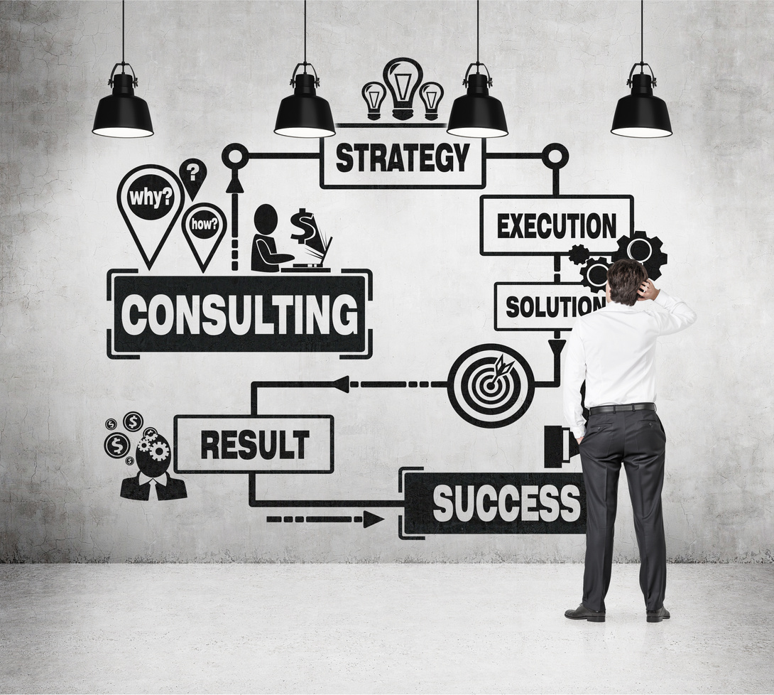 Business Consulting Process Flow Illustration